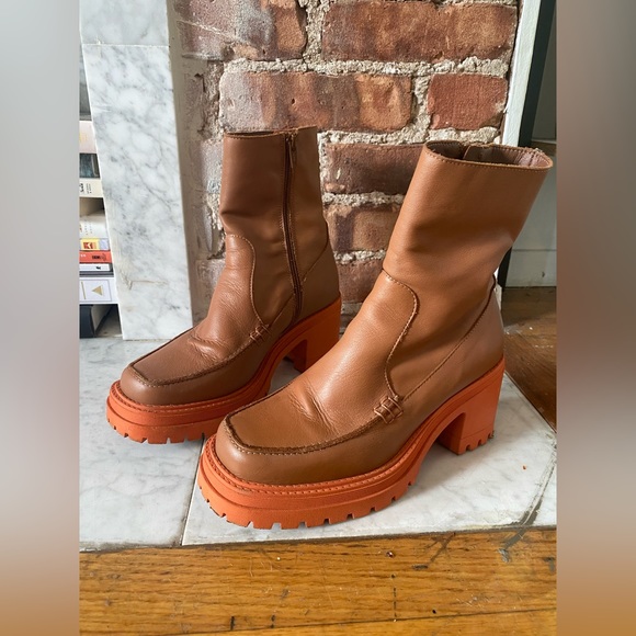 Free People Leather Platform Boots - Picture 3 of 6